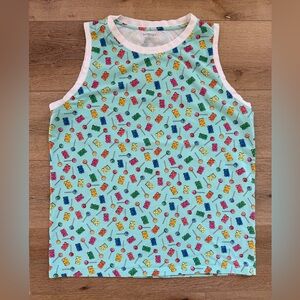 TomboyX Blue Gummi Bear candy tank top